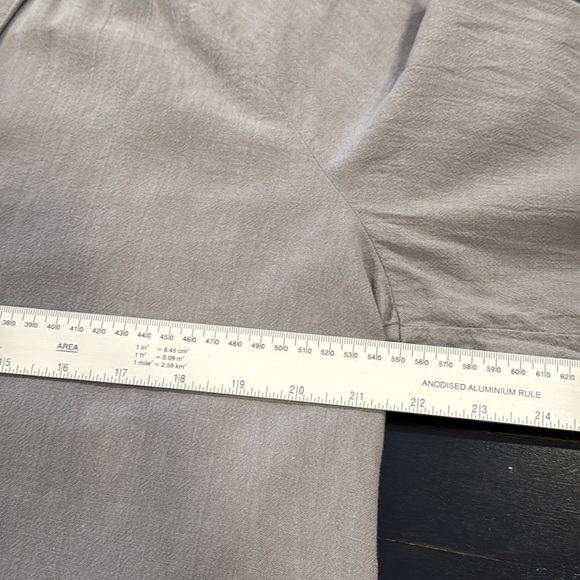 Faherty Naomi Linen Blend Balloon Sleeve Gray Button Down Blouse Womens Small - Picture 11 of 13